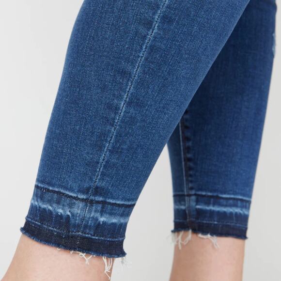 Copied - New Spanx distressed denim leggings blue medium was Women’s size XS - Picture 4 of 8